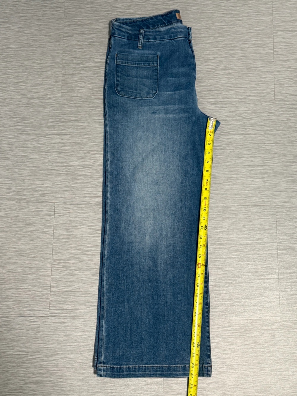 Kut From The Kloth Meg Wide Leg Jeans Women’s 14 High Rise Patch Pocket Stretch - Picture 8 of 14